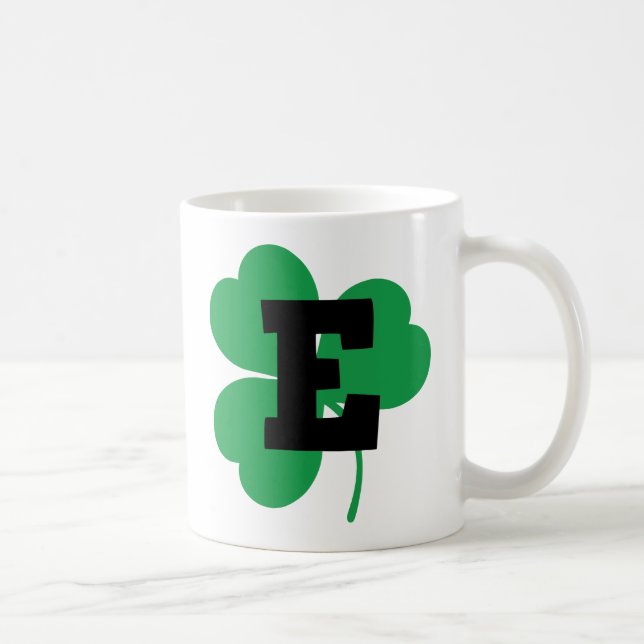 Alfabet för St Patrick brev E Kaffemugg (Höger)