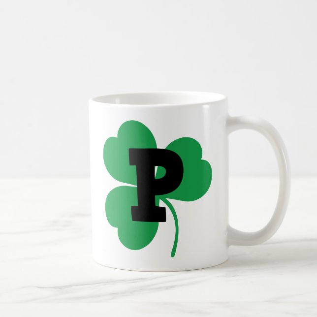 Alfabet för St Patrick brev P Kaffemugg (Höger)