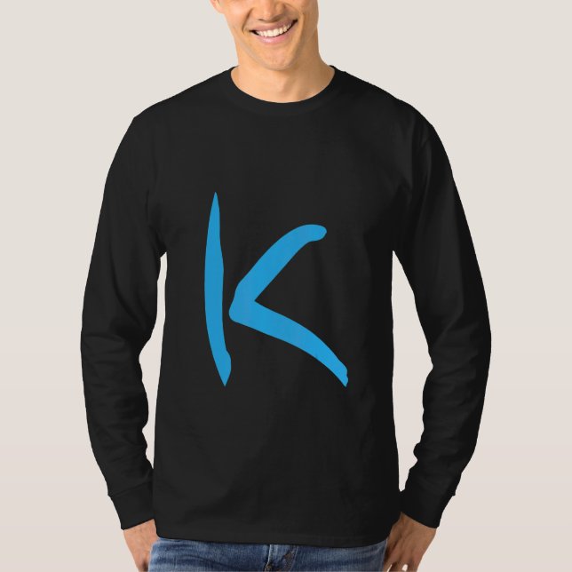 Alfabet Handskriven Bokstav K T Shirt (Framsida)