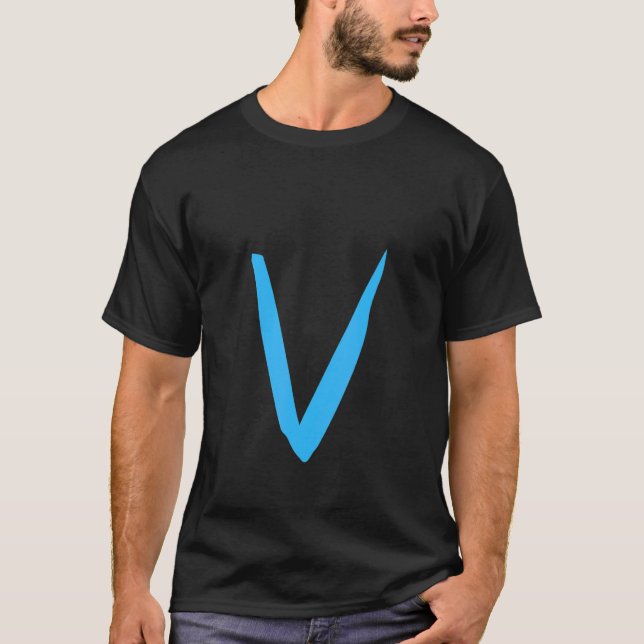 Alfabet Handskriven Bokstav V T Shirt (Framsida)