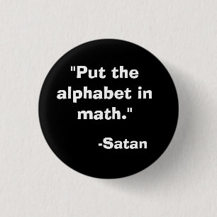 Alfabet i Math Satan Knapp
