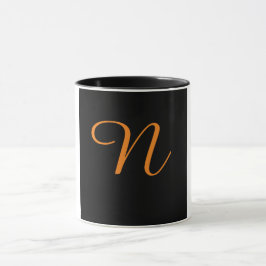 ALFABET INITIAL N MONOGRAM MUGG