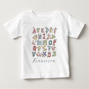 Alfabet Kaniner, Fjärilar, Änglar & Blommor T Shirt