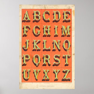 Alfabet (Lettres fantaisie) Poster
