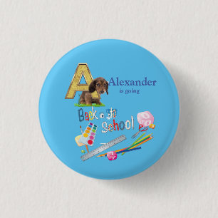 Alfabet med versaler Back to school Knapp
