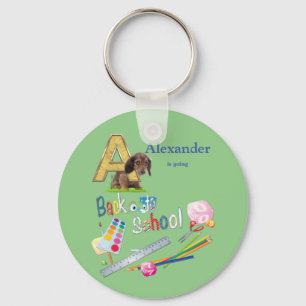 Alfabet med versaler Back to school Nyckelring