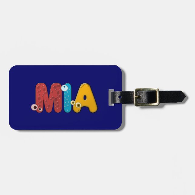 alfabet Mia Bagagebricka (Horisontell Framsida)