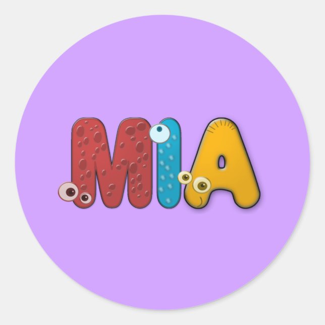 alfabet Mia Runt Klistermärke (Framsida)