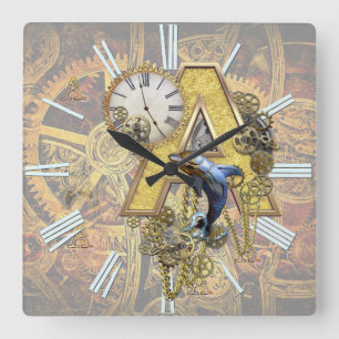 Alfabet, Monogram A Fyrkantig Klocka