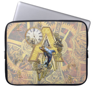 Alfabet-monogram huvudstad-brev A Laptop Fodral