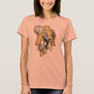 Alfabet-monogram huvudstad-brev A T Shirt