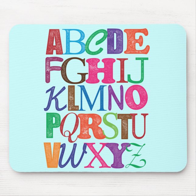 Alfabet Mousepad Musmatta (Framsidan)