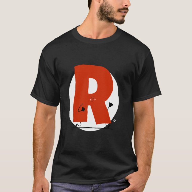 Alfabet - Nice Brev R. T Shirt (Framsida)