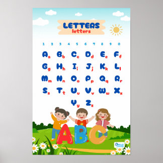 Alfabet & Numbers Education Poster