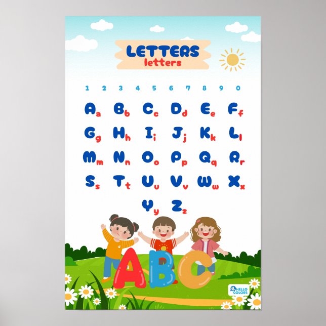 Alfabet & Numbers Education Poster (Framsidan)