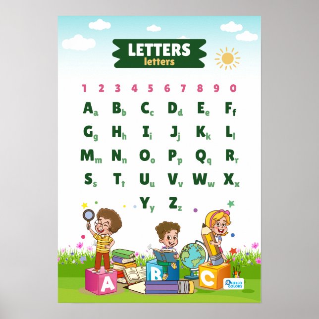 Alfabet & Numbers Education Poster (Framsidan)