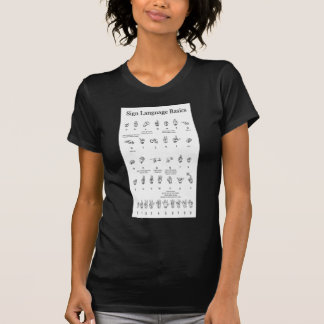 Alfabet och nummer för amerikanska teckenspråk t-shirt