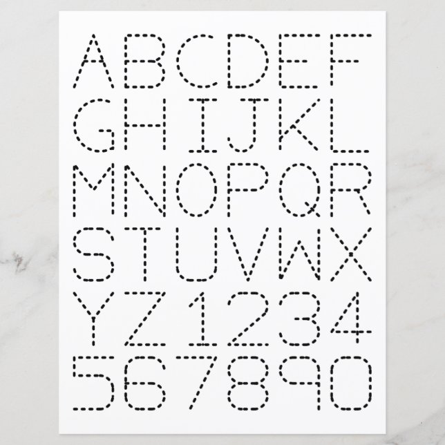 Alfabet- och nummerspårning Lakan (Framsida)