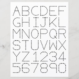 Alfabet- och nummerspårning Lakan