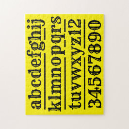 Alfabet och siffror pussel