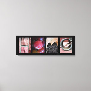 Alfabet Photography Collage, HOME Brev Ord Art Canvastryck