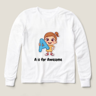 Alfabet Positiv Barn Design – A är för AwT-Shirt T Shirt