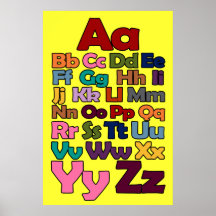 Alfabet Poster, Ändra bakgrund Färg