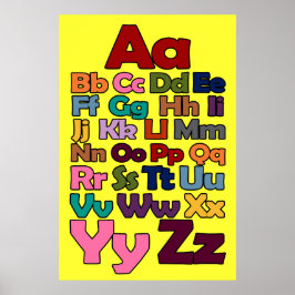 Alfabet Poster, Ändra bakgrund Färg Poster