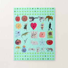 Alfabet Puzzles med Bilder och Brev Pussel