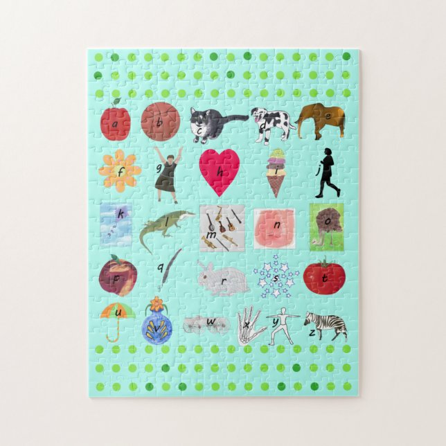 Alfabet Puzzles med Bilder och Brev Pussel (Vertikal)