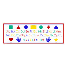 Alfabet, siffror och former Poster