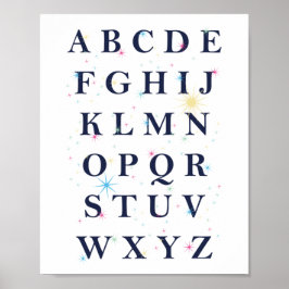 Alfabet Stjärnor Poster