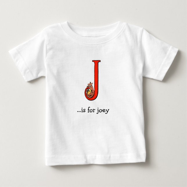 AlfabetbabyT-tröja: J är för känguruunge T-shirt (Framsida)