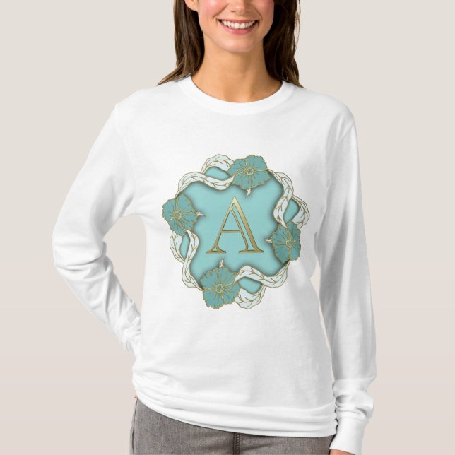 Alfabetbokstav Initial T Shirt (Framsida)