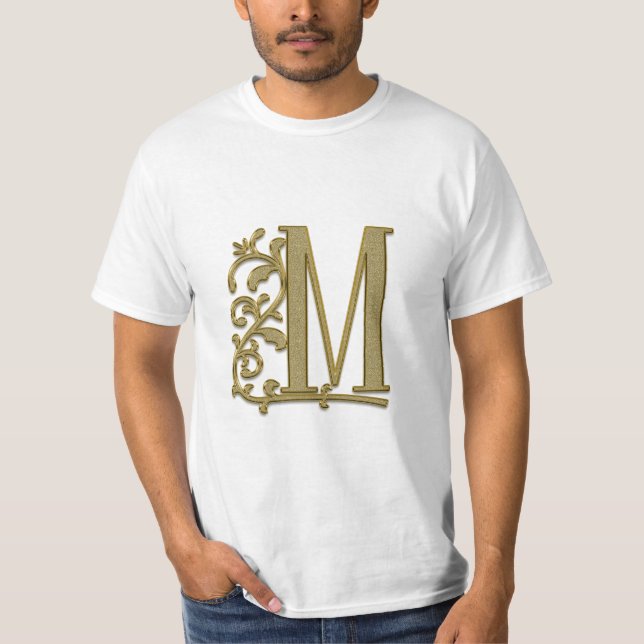 Alfabetbokstav Initial  T Shirt (Framsida)