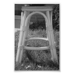 Alfabetbrevfotografi A7 svartvit 4x6 Fototryck