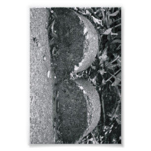 Alfabetbrevfotografi B3 svartvit 4x6 Fototryck