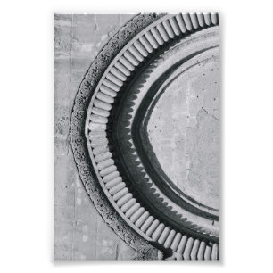 Alfabetbrevfotografi C4 svartvit 4x6 Fototryck