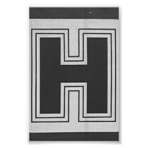 Alfabetbrevfotografi H3 svartvit 4x6 Fototryck