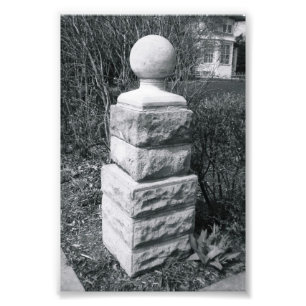 Alfabetbrevfotografi I8 svartvit 4x6 Fototryck