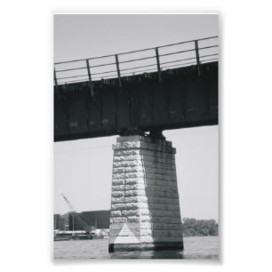 Alfabetbrevfotografi T6 svartvit 4x6 Fototryck