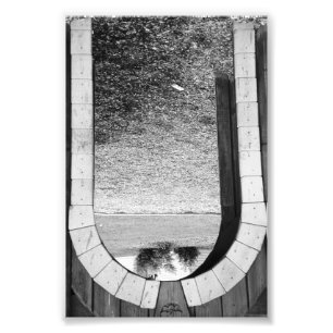 Alfabetbrevfotografi U2 svartvit 4x6 Fototryck