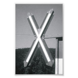 Alfabetbrevfotografi X3 svartvit 4x6 Fototryck
