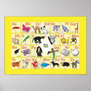 Alfabeter: Mitt ABC med 26 djur Poster