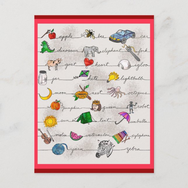 Alfabetet A-Ö Vykort (Framsida)