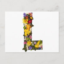 Alfabetet bokstäver blommor