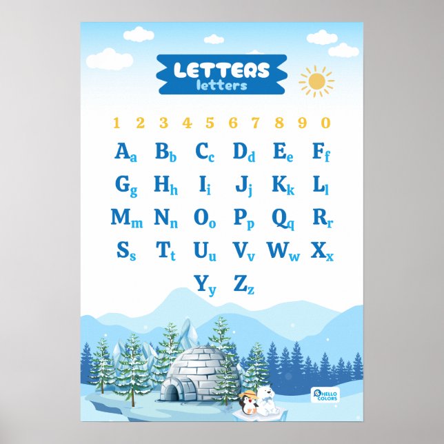 Alfabetet med vinter poster (Framsidan)