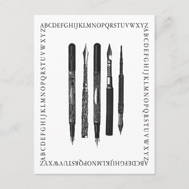 Alfabetet skolar vykort (Framsida)