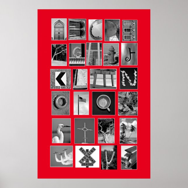 Alfabetet som visar bild brev poster (Framsidan)