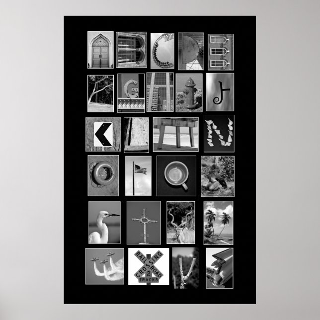 Alfabetet som visar bild brev poster (Framsidan)